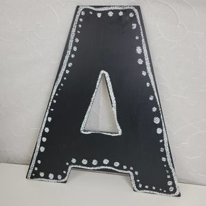 Unbranded Decorative Home One Size Color Black "A" Letter A Faux Chalkboard